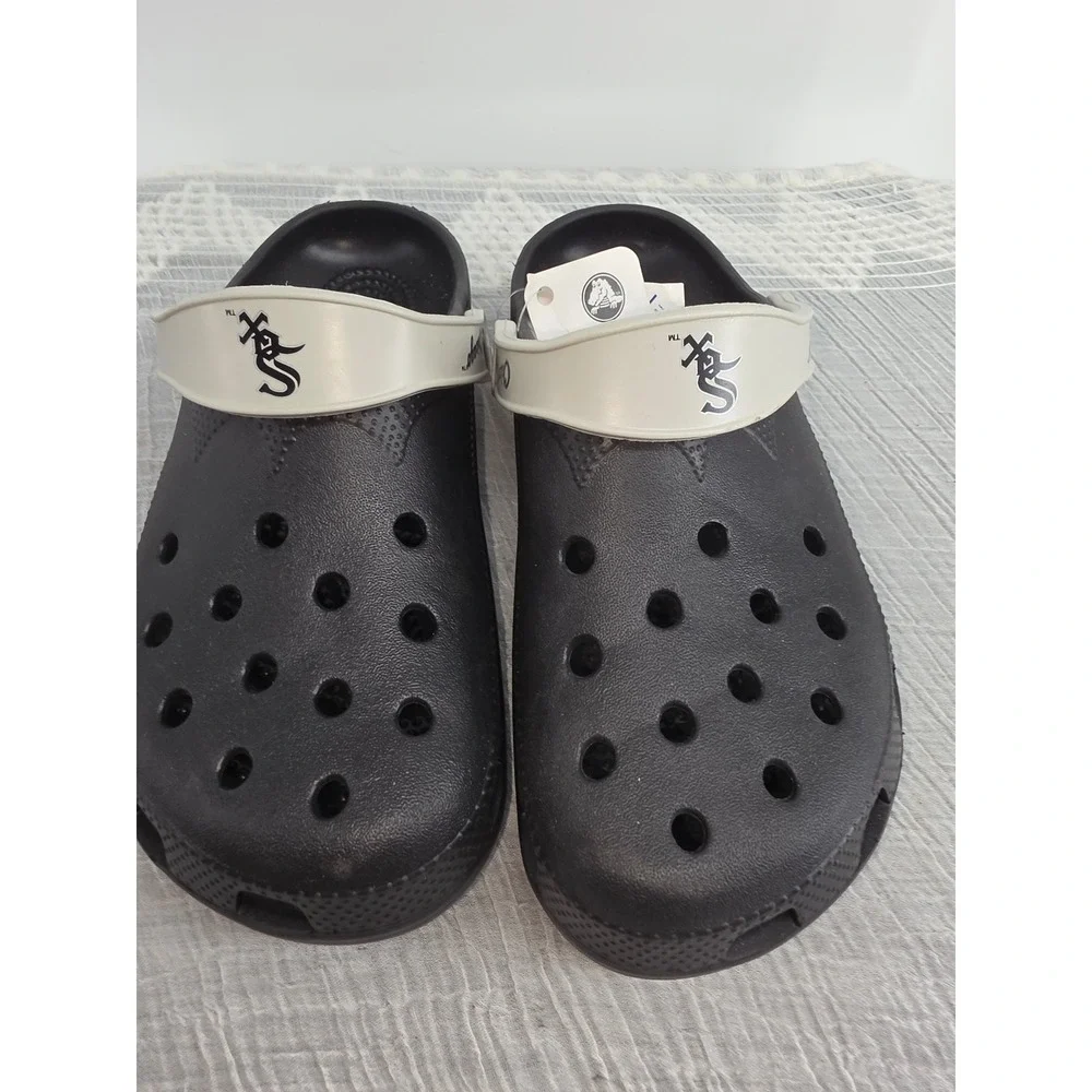 Crocs Chicago White Sox MLB Classic Clogs Black Pearl Mens 6 Womens 8 NEW